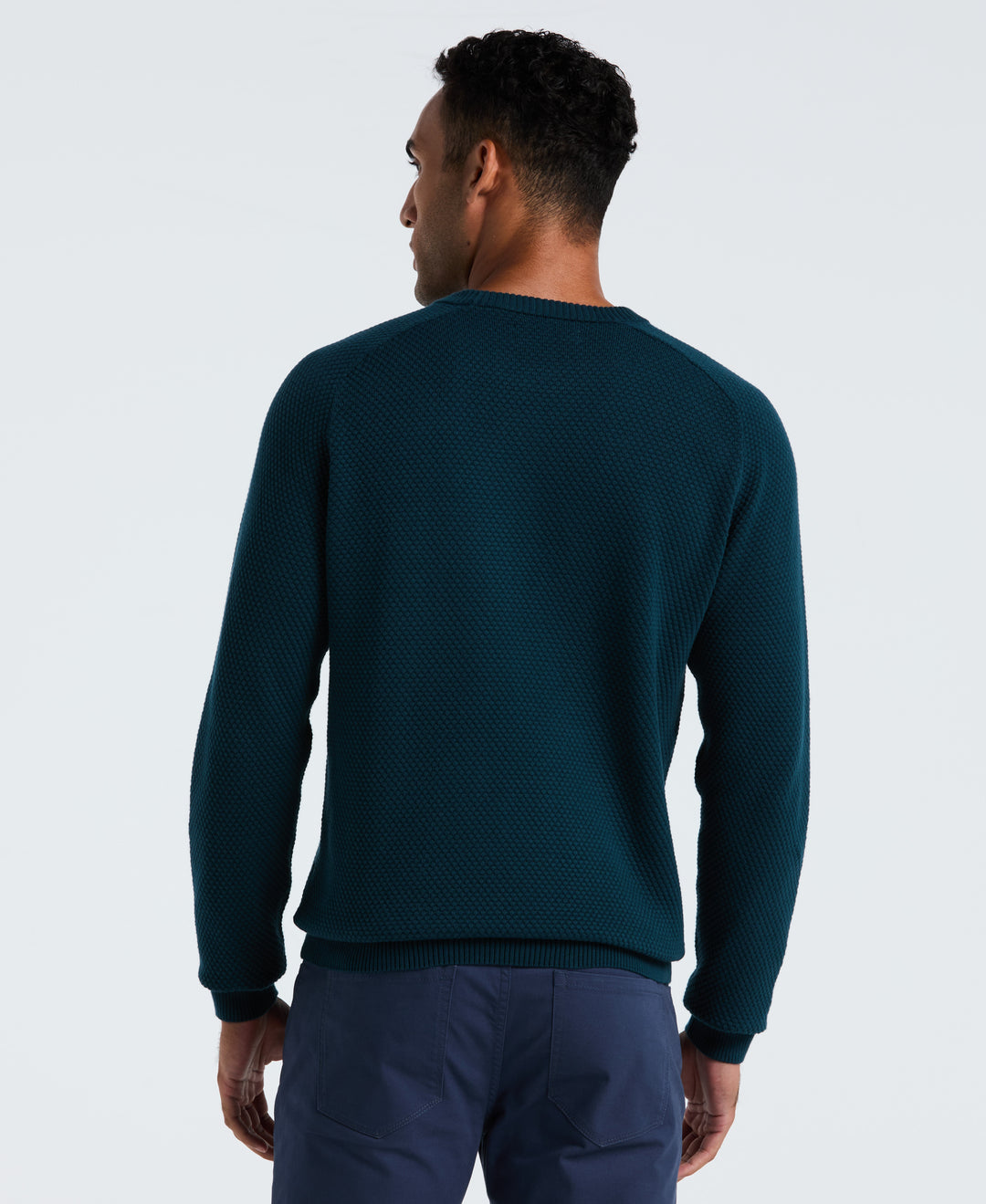 Cotton Bubble Stitch Sweater (Reflecting Pond) 