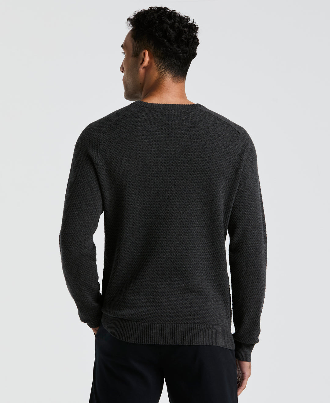 Bubble Stitch Sweater (Dk Charcoal Heather) 