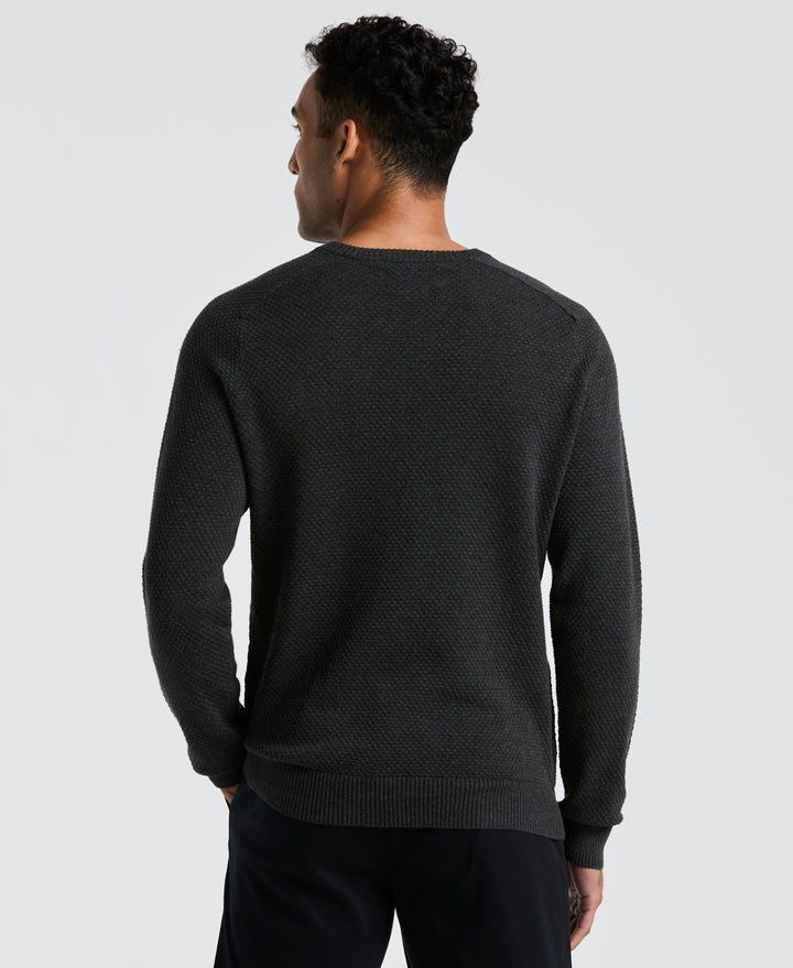 Bubble Stitch Sweater (Dk Charcoal Heather) 