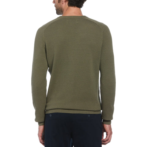 Bubble Stitch Sweater (Dusty Olive) 