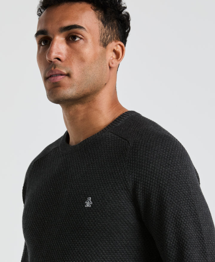 Bubble Stitch Sweater (Dk Charcoal Heather) 