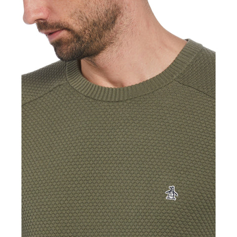 Bubble Stitch Sweater (Dusty Olive) 