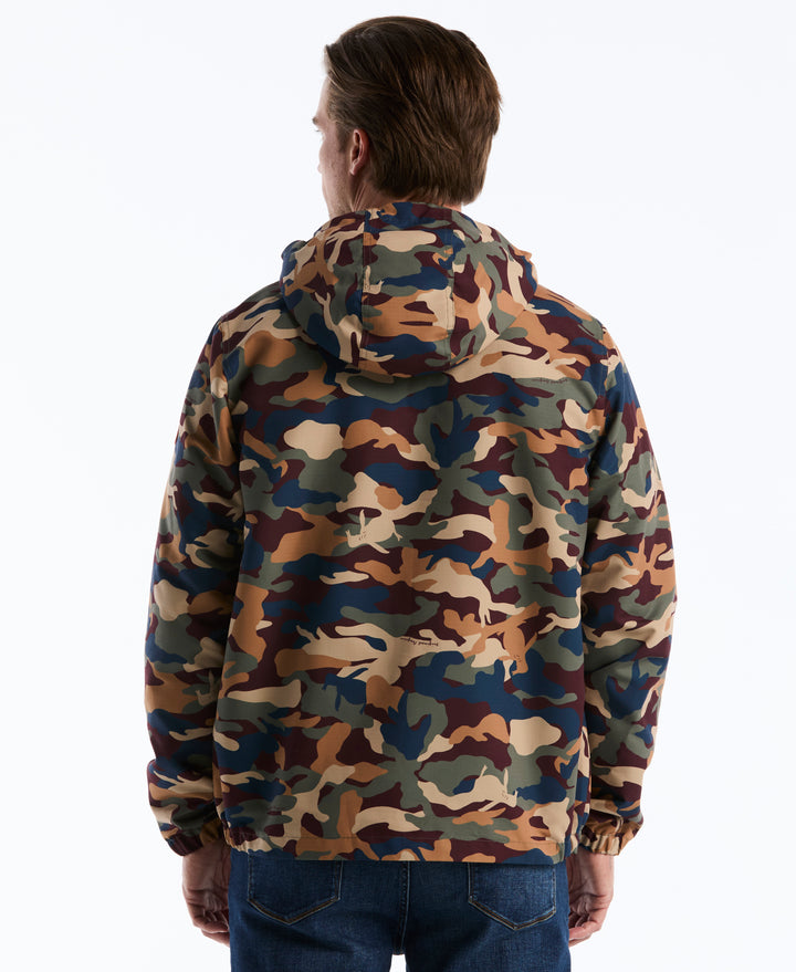 Camo Print Ripstop Windbreaker Jacket (Sargasso Sea) 