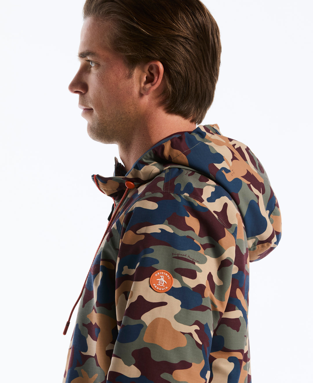 Camo Print Ripstop Windbreaker Jacket (Sargasso Sea) 