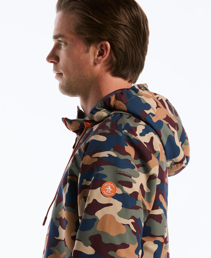 Camo Print Ripstop Windbreaker Jacket (Sargasso Sea) 