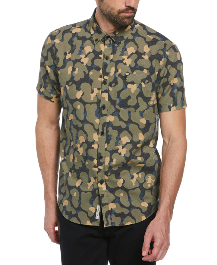 Camo Print Shirt (Dusty Olive) 