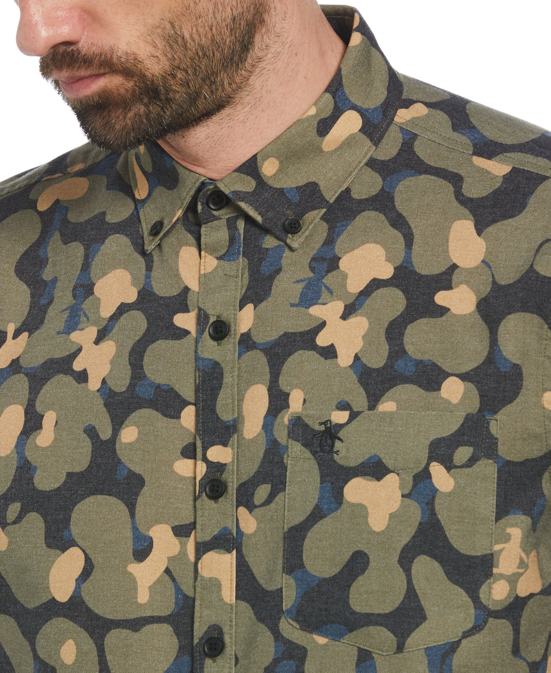 Camo Print Shirt (Dusty Olive) 