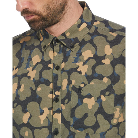 Camo Print Shirt (Dusty Olive) 