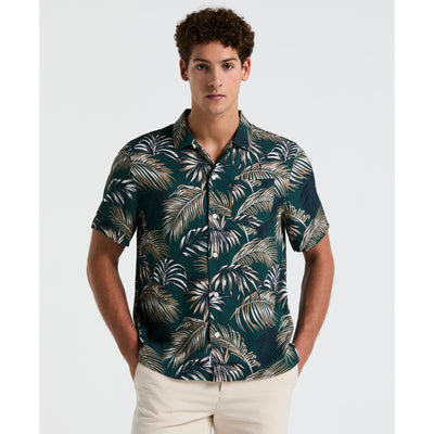 Camp All-Over Palm Leaf Shirt (June Bug) 
