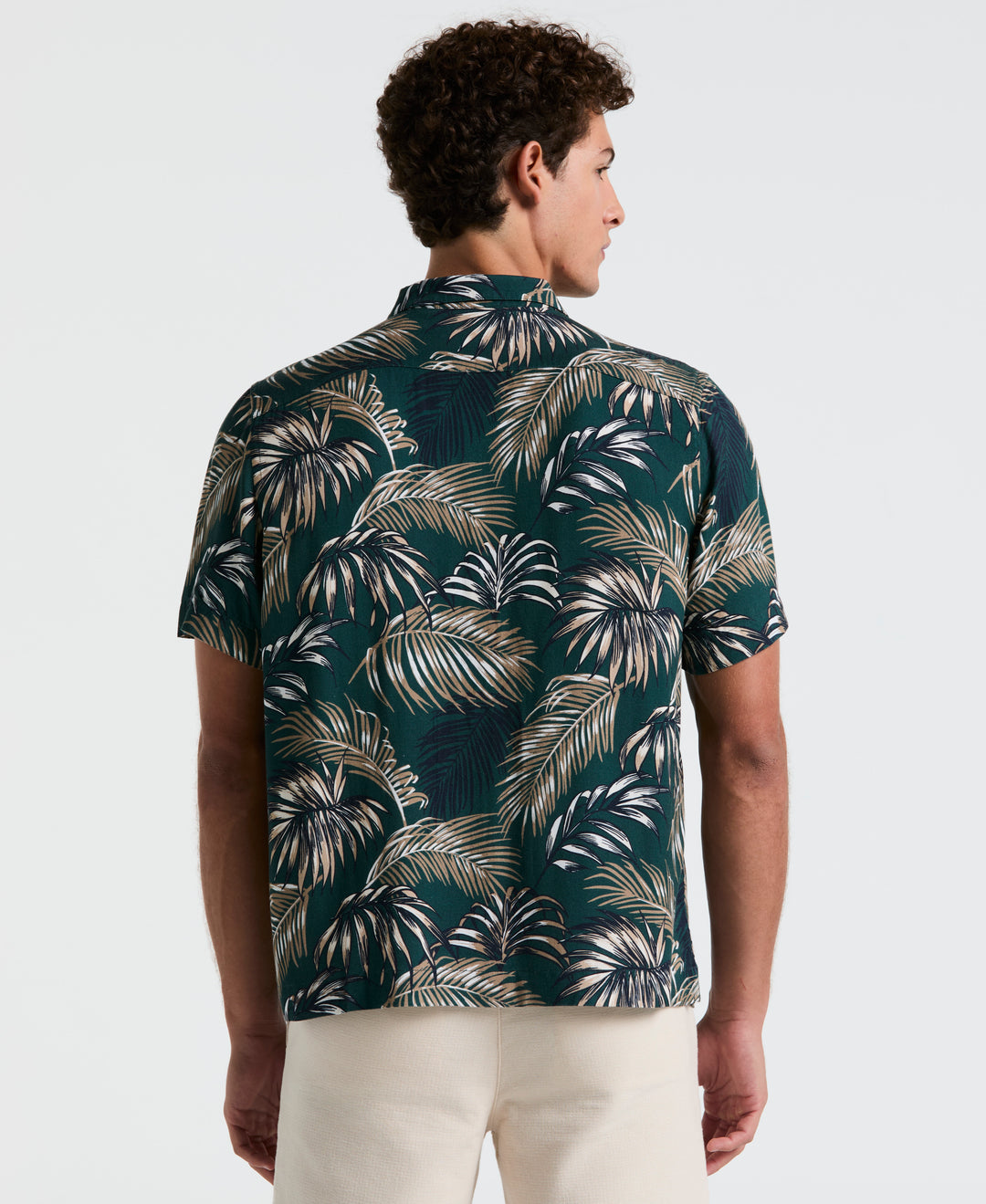 Camp All-Over Palm Leaf Shirt (June Bug) 