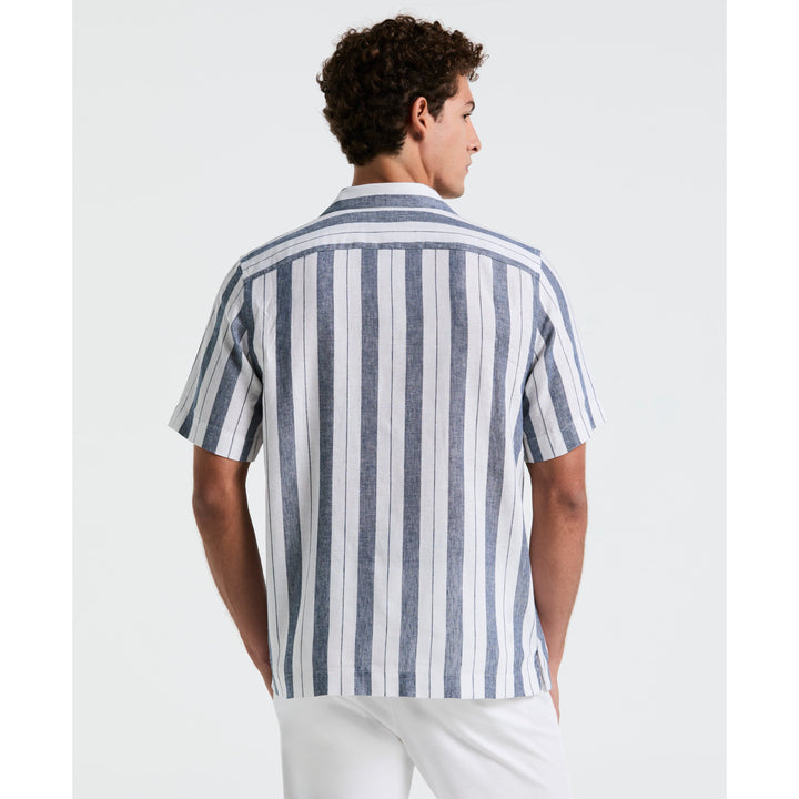 Camp Vertical Stripe Shirt (Sargasso Sea) 