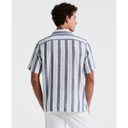 Camp Vertical Stripe Shirt (Sargasso Sea) 