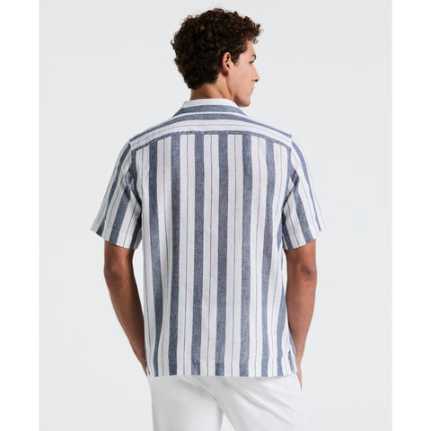 Camp Vertical Stripe Shirt (Sargasso Sea) 