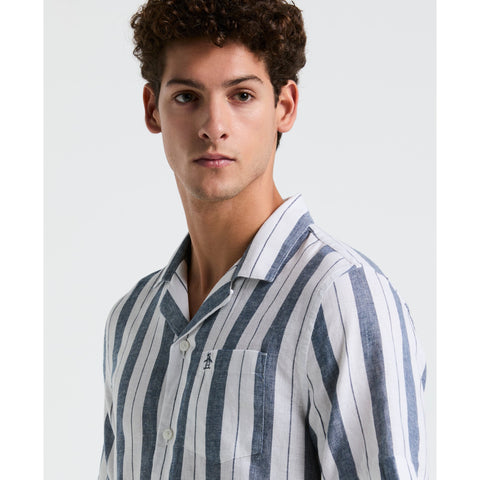 Camp Vertical Stripe Shirt (Sargasso Sea) 