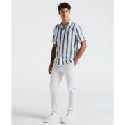 Camp Vertical Stripe Shirt (Sargasso Sea) 