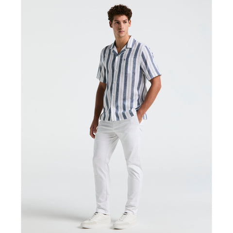 Camp Vertical Stripe Shirt (Sargasso Sea) 