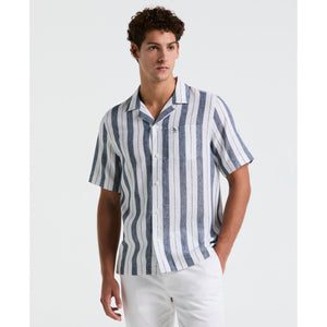Camp Vertical Stripe Shirt (Sargasso Sea) 