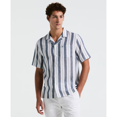 Camp Vertical Stripe Shirt (Sargasso Sea) 