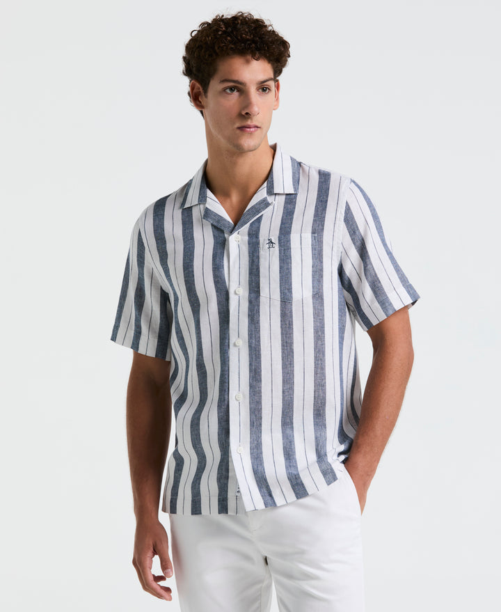 Camp Vertical Stripe Shirt (Sargasso Sea) 