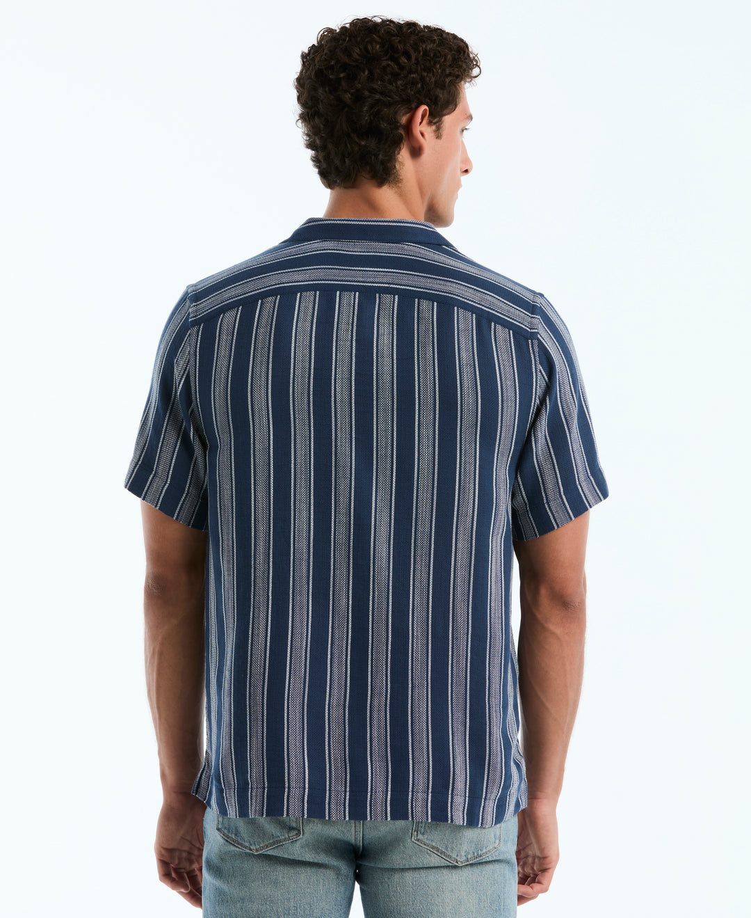 Camp Weave Vert Striped Shirt (Sargasso Sea) 
