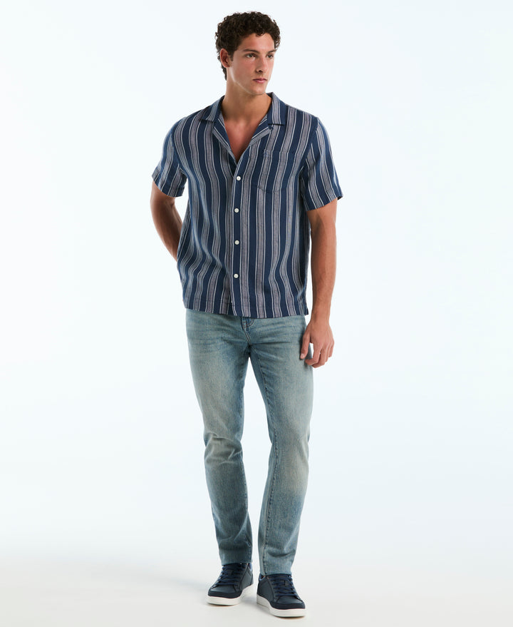 Camp Weave Vert Striped Shirt (Sargasso Sea) 