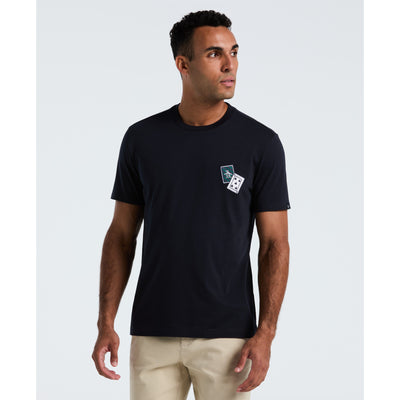 Graphic Card Print Tee (Dark Sapphire) 