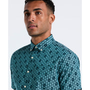 Cards Print Chambray Shirt (Reflecting Pond) 