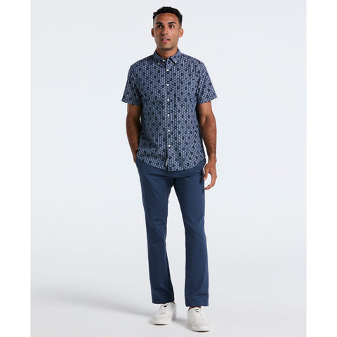 Cards Print Chambray Shirt (Sargasso Sea) 