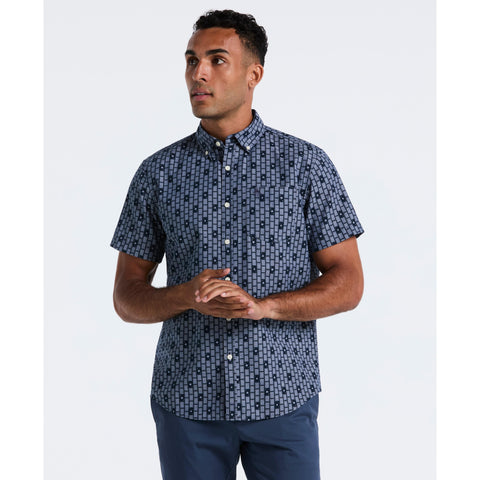 Cards Print Chambray Shirt (Sargasso Sea) 