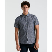 Chambray All-Over Palms Print Shirt (Dark Sapphire) 