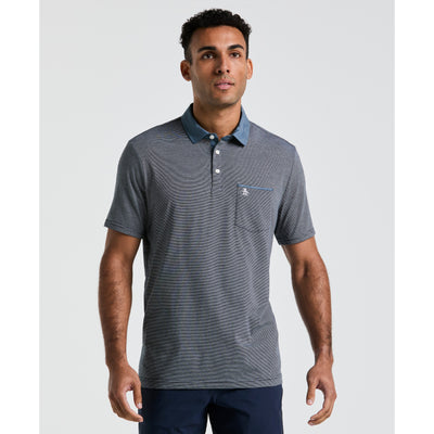 Chambray Collar Polo (Dark Sapphire) 