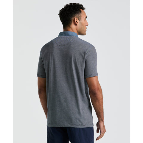 Chambray Collar Polo (Dark Sapphire) 