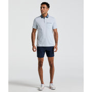 Stripe Chambray Collar Polo-Polos-Original Penguin