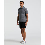 Stripe Chambray Collar Polo-Polos-Original Penguin
