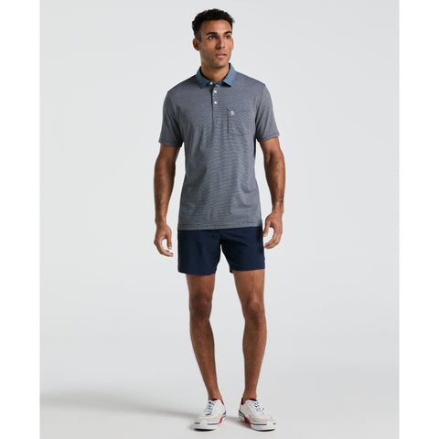 Chambray Collar Polo (Dark Sapphire) 
