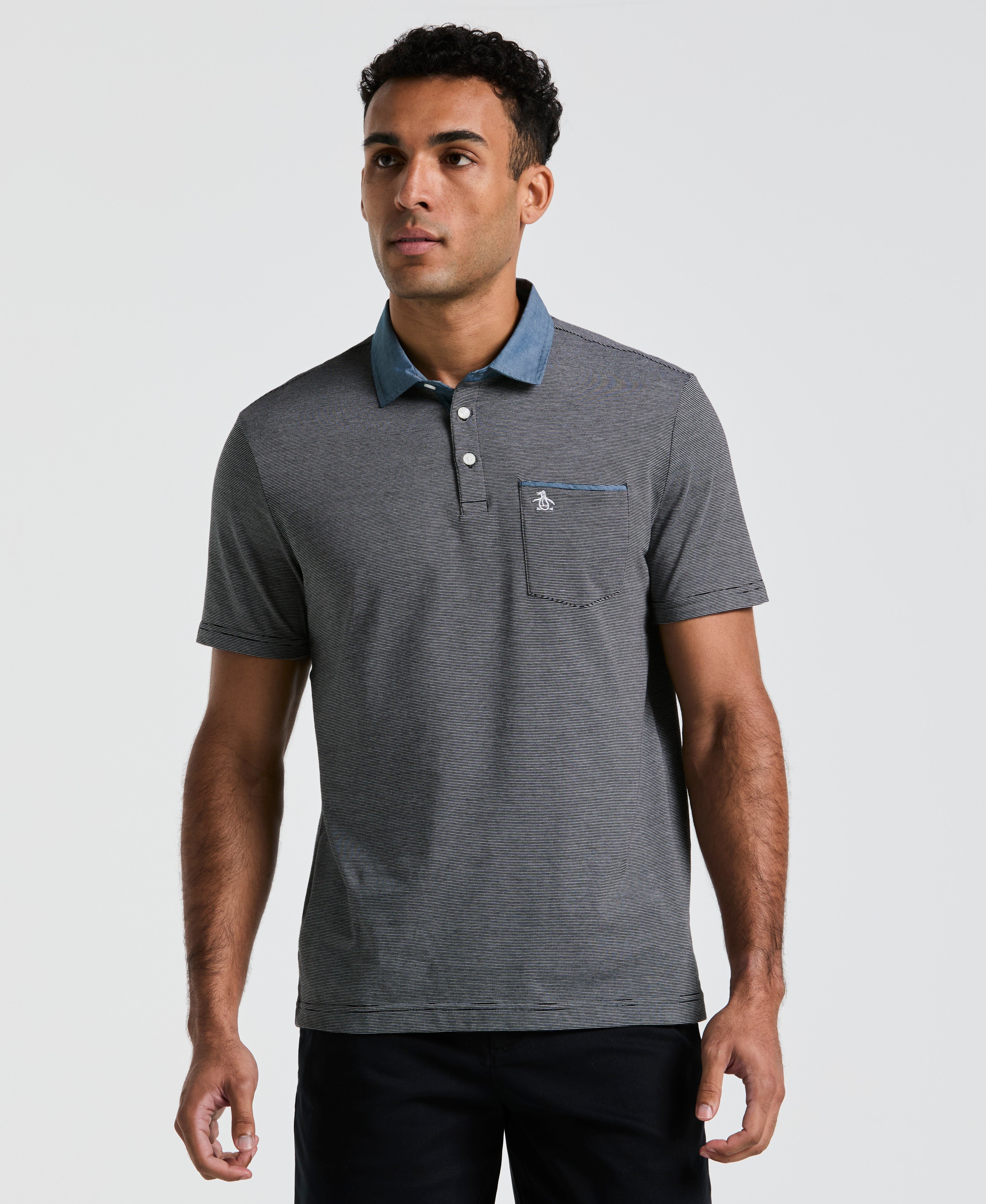 Chambray Stripe Polo – Original Penguin US