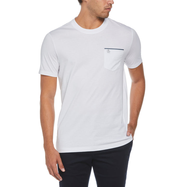 Penguin Chambray Trim Pocket Tee