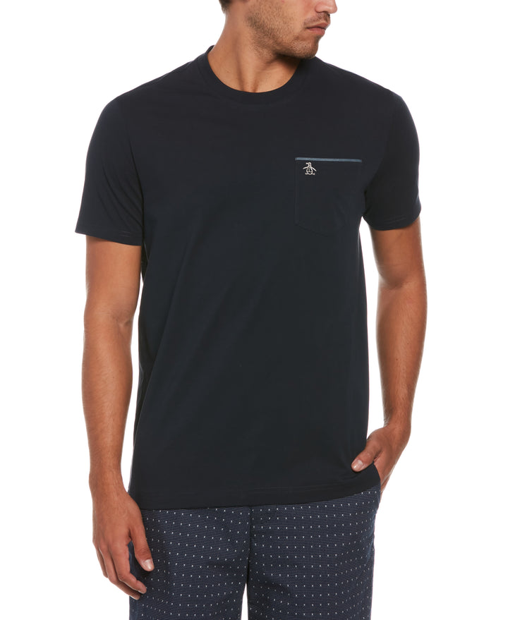 Chambray Tipped Core Tee (Dark Sapphire) 