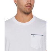 Chambray Tipped Core Tee (Bright White) 