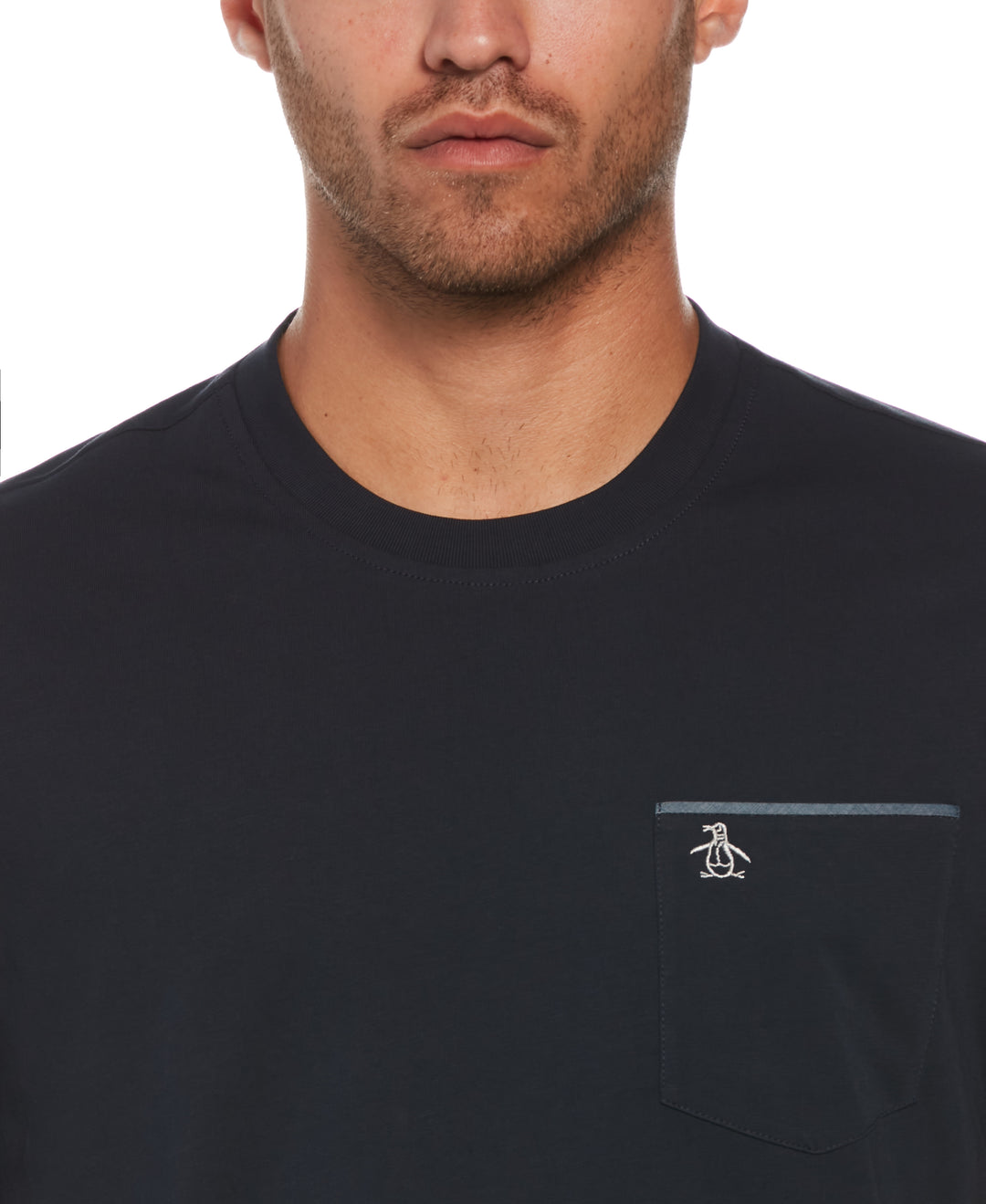 Chambray Tipped Core Tee (Dark Sapphire) 