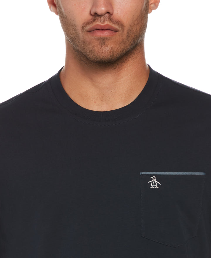 Chambray Tipped Core Tee (Dark Sapphire) 