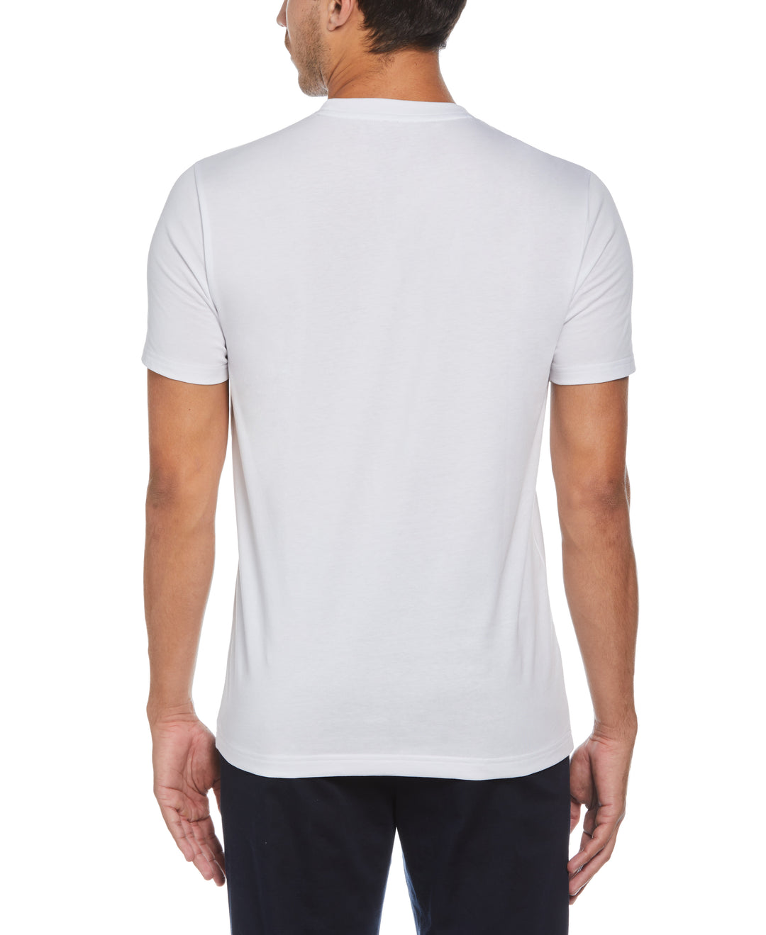 Chambray Tipped Core Tee (Bright White) 