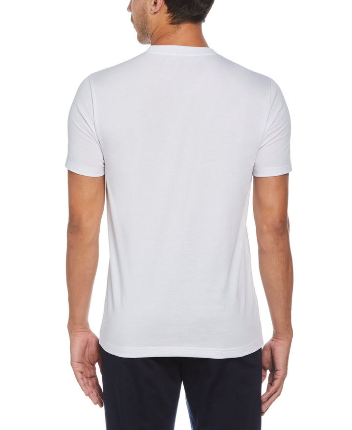 Chambray Tipped Core Tee (Bright White) 