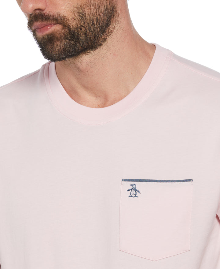 Chambray Tipped Core Tee (Parfait Pink) 
