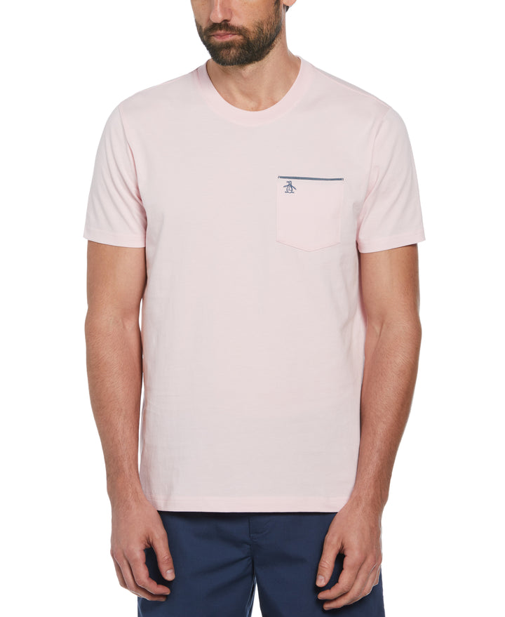 Chambray Tipped Core Tee (Parfait Pink) 