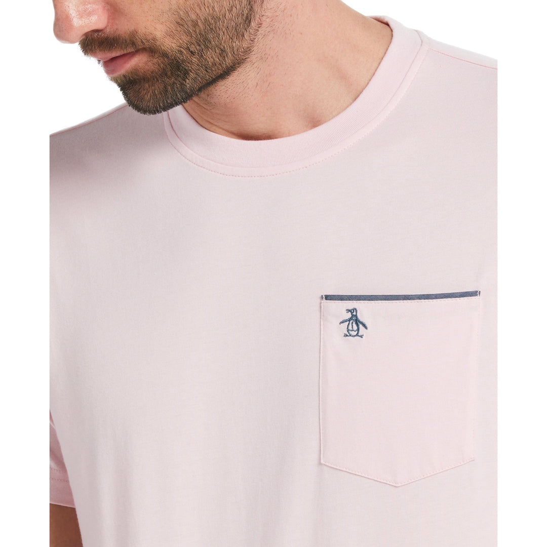 Chambray Trim Tee (Parfait Pink) 
