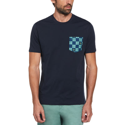 Checker Pete Pocket Tee (Dark Sapphire) 