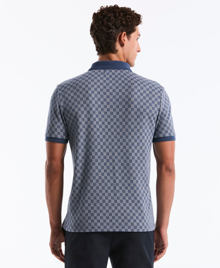 Checkered Jacquard Polo (Sargasso Sea) 