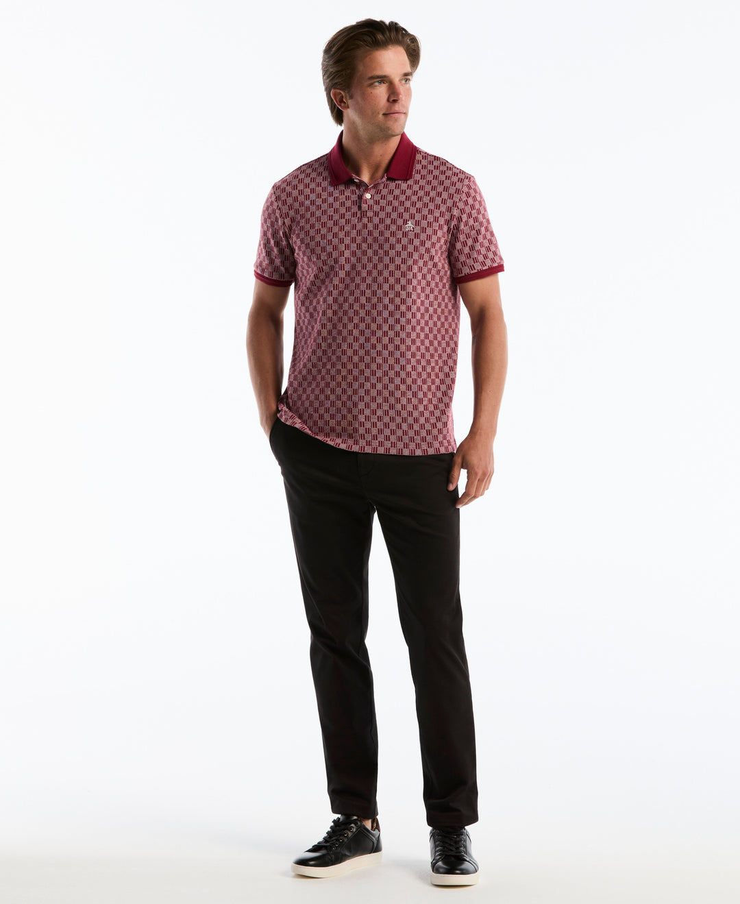 Checkered Jacquard Polo-Polos-Original Penguin
