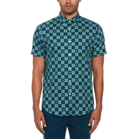 Checkered Pete Pattern Shirt (Poseidon Blue) 